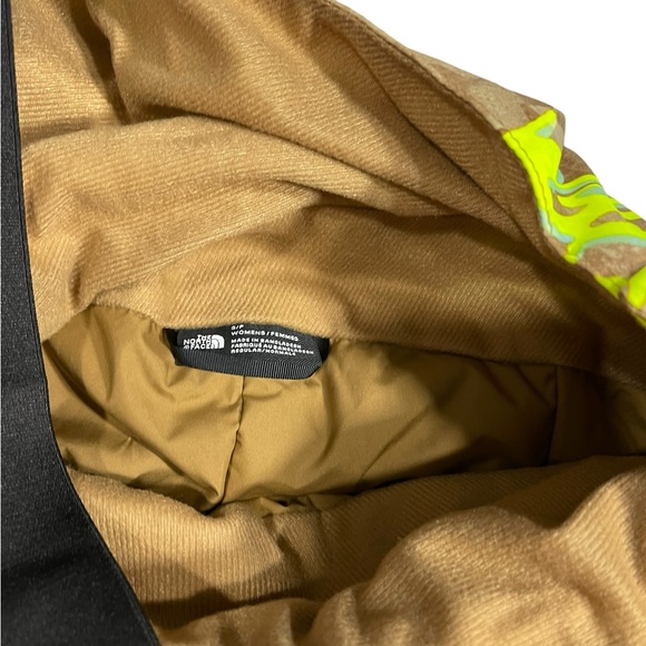 The North Face Freedom Insulated Ski Bib Utility Brown Prairie Print Small NEW - Picture 8 of 16
